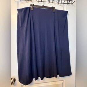 J. Jill Plus Size Navy Blue A-Line Skirt